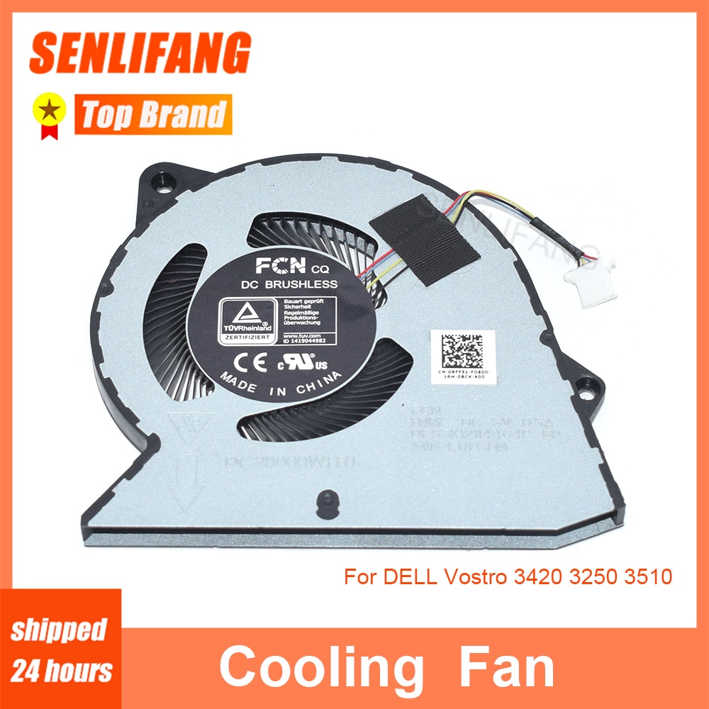 New For DELL Vostro 3420 3250 3510 Inspiron 3511 3515 DC5V 0.5A Laptop CPU Cooling Fan 0RFF51 DFS5K12114464P DC28000WFF0 4-Line