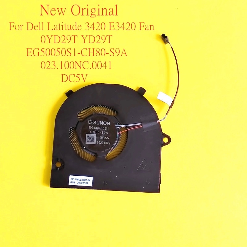 New Original Laptop CPU Cooling Fan For Dell Latitude 3420 E3420 Fan 0YD29T YD29T EG50050S1-CH80-S9A 023.100NC.0041 DC5V