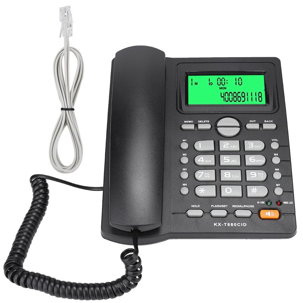 Corded Telephone Office Fittings Convenience Cord Phone Business Telephones LCD Screen Digital Display Home Supplies