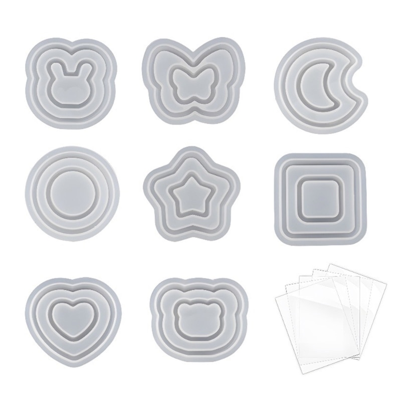 Resin Shaker Mold,Moon Silicone Mould for Keychain Jewelry Making