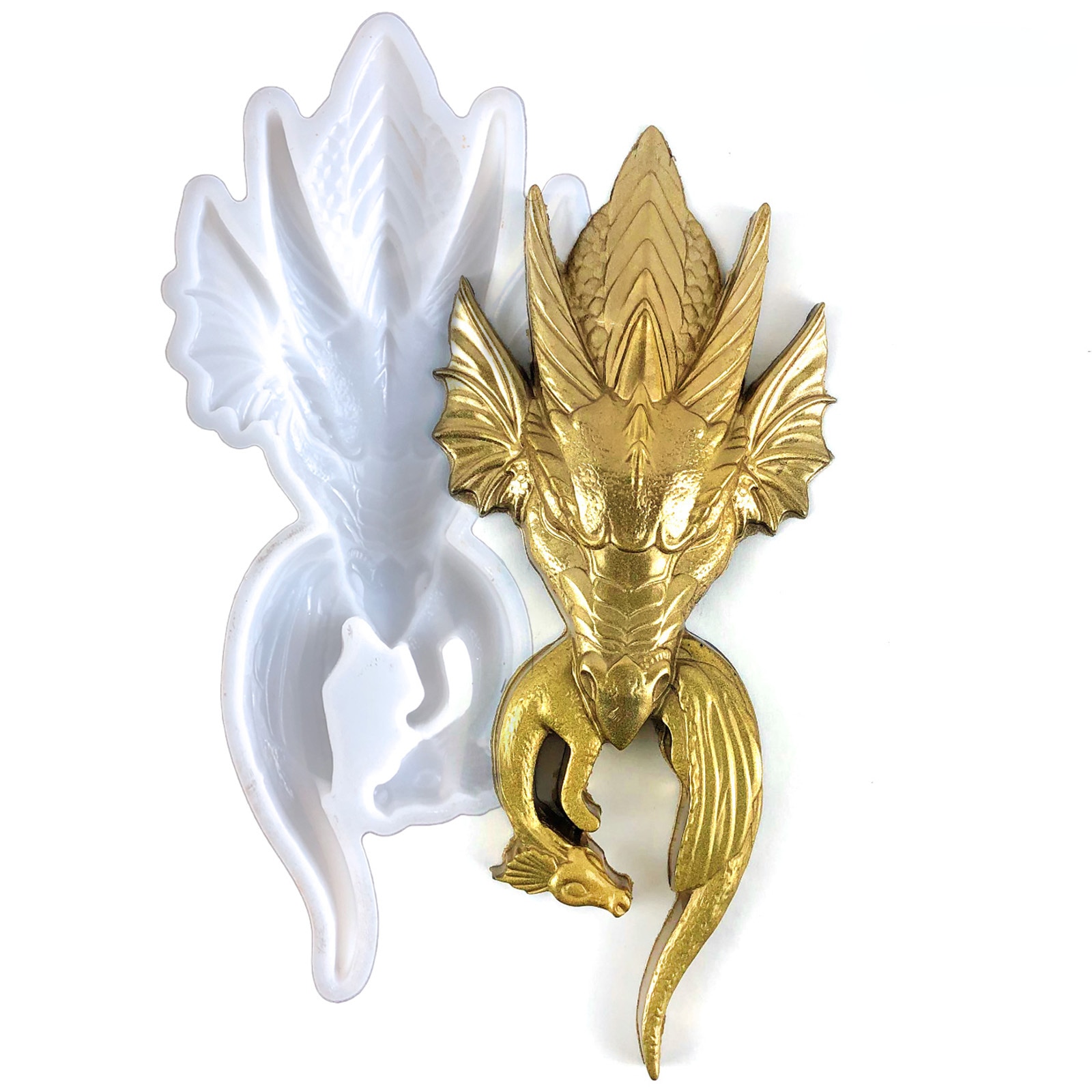 Semi-dimensional Dragon Pendant Silicone Mold Wall Decor Mother's Day Living Room Ornaments Big Dragon Small Dragon Molds