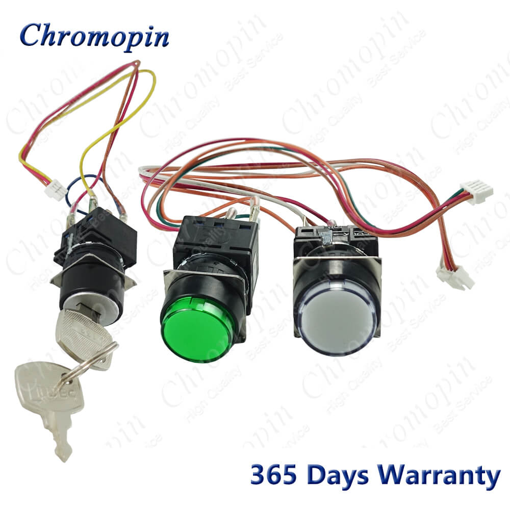 AKS-002E AKS-005E Mode Switch White Hold Button Green Start Button for AKS-000C AKS-000E AKS-001E YRC1000 with Wire