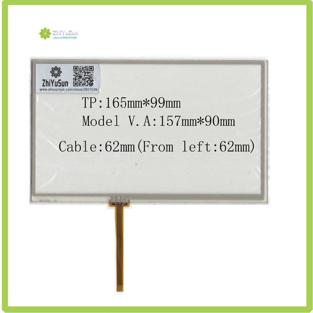 ZhiYuSun M2 1239 165mm*99mm Compatible Touch Screen glass 165*99 for GPS Welding type for industry applications