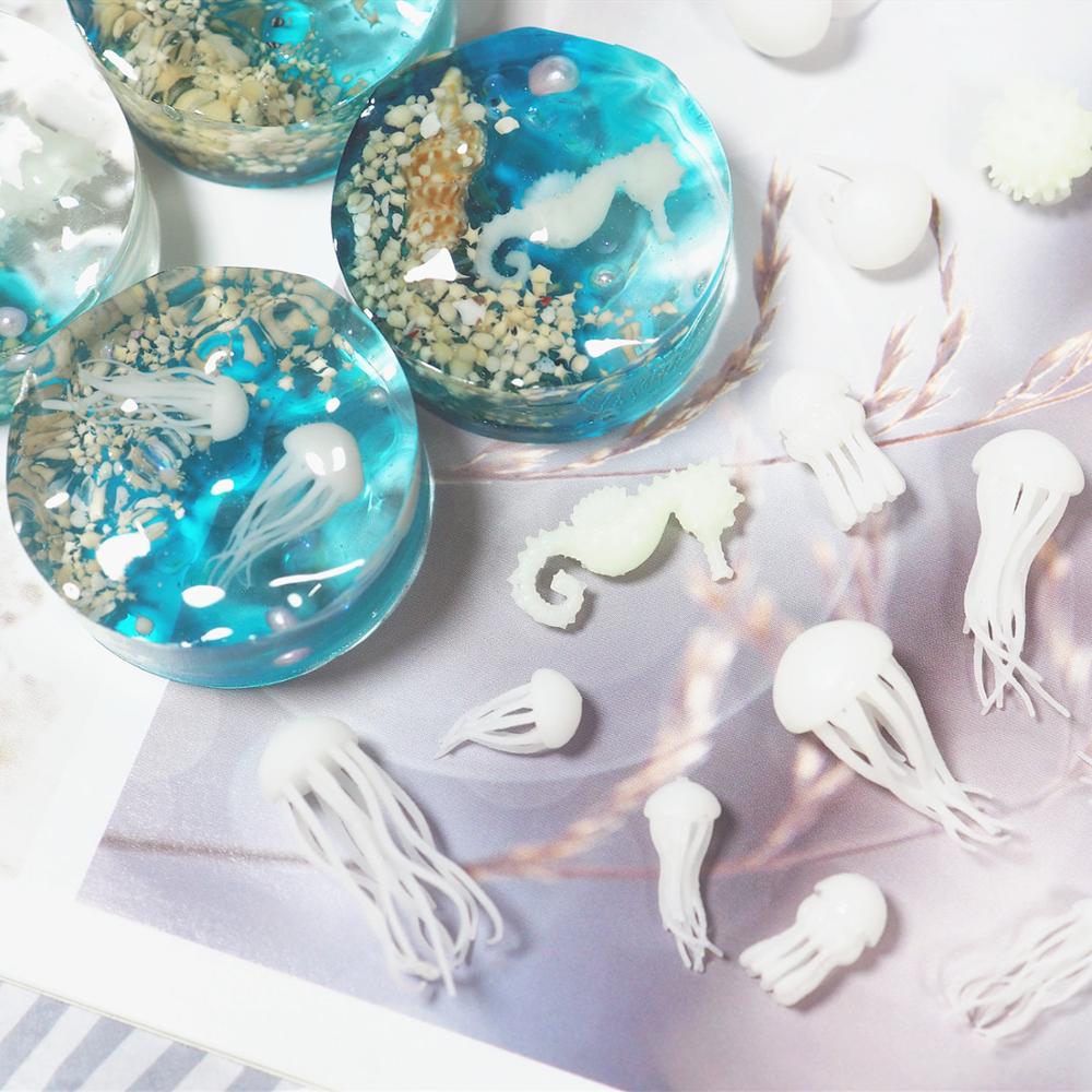 3D Elk Mushroom Swan Jellyfish Rose Bear Mini Landscape DIY Craft Handmade Resin Jewelry UV Epoxy Jewerly Filling Decoration