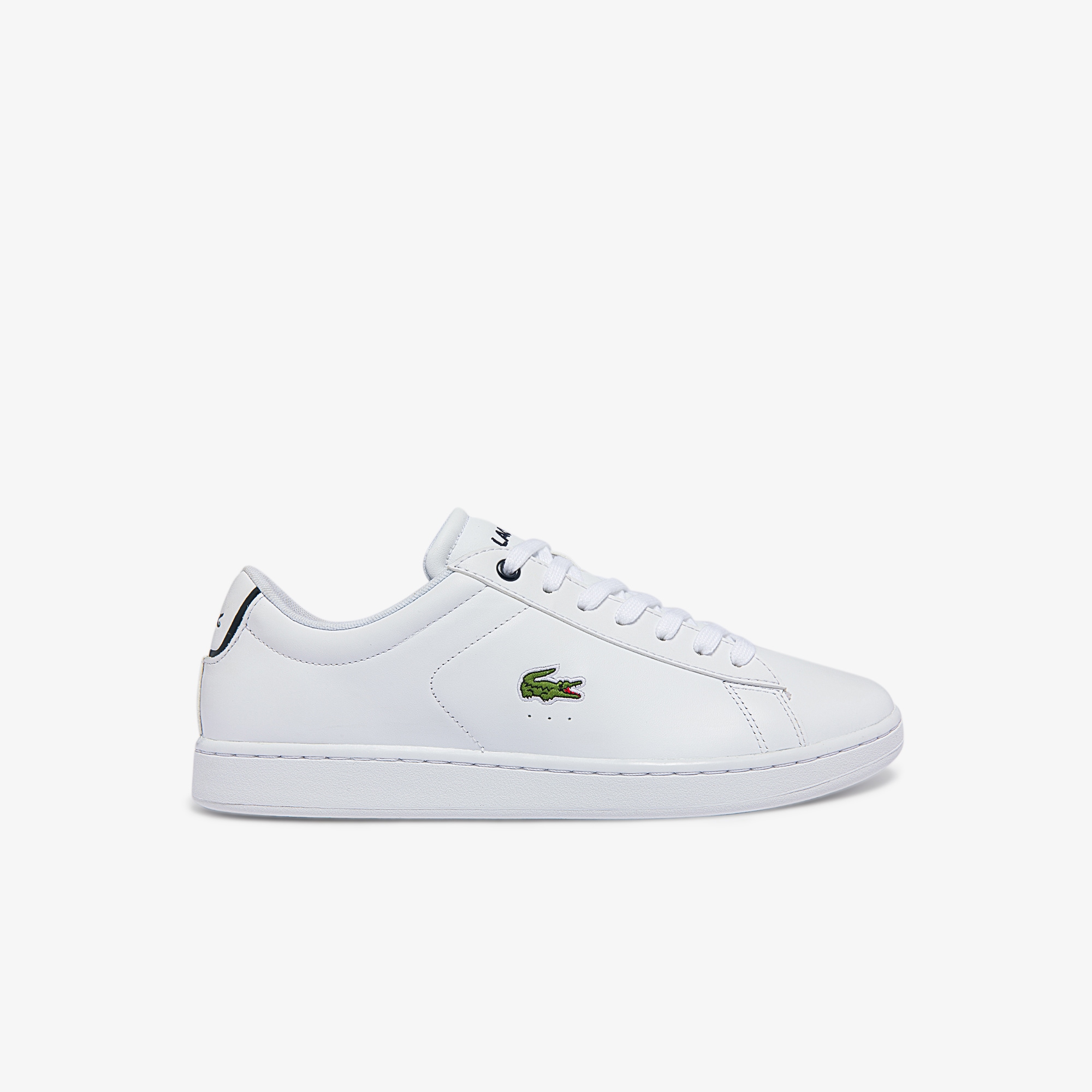 Lacoste Men's Carnaby BL Leather Trainers Size 8 UK White & Navy