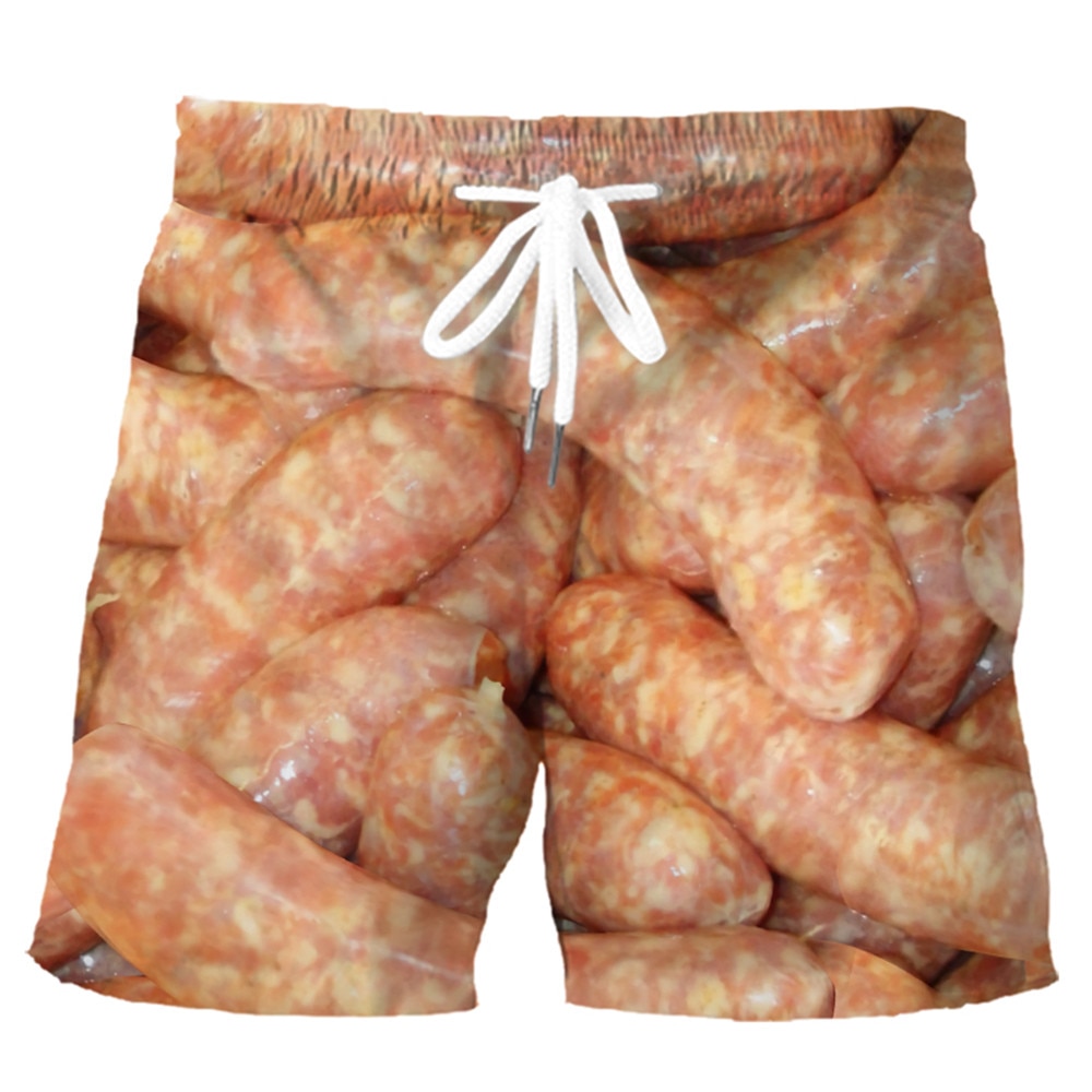 Newest Sausage Party Food 3D Print Men Summer Fashion Shorts Harajuku Beach All-match Cool Sweatpants Drop Shipping