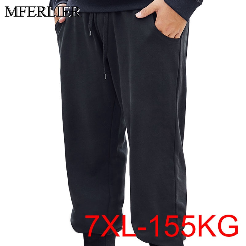 Autumn Sping Plus size pants 7XL weight 156kg 5XL 6XL Loose casual elastic men pants