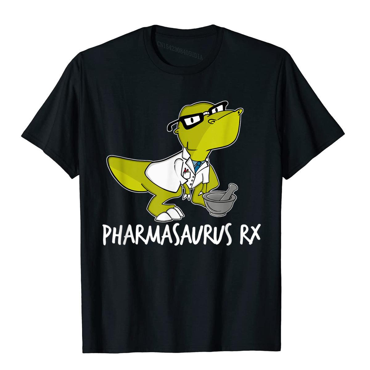 Pharmacy Technician Pharmacist Gift Pharmasaurus Rx T-Shirt Oversized Man T Shirts Cotton Tops Shirt Printed