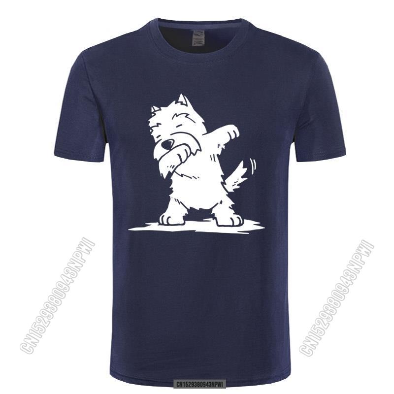 Westie T Shirt Funny Dabbing West Highland White Terrier Dog T-Shirt Male Chic S Tee Shirt Beach Fun Oversize Loose Tshirt