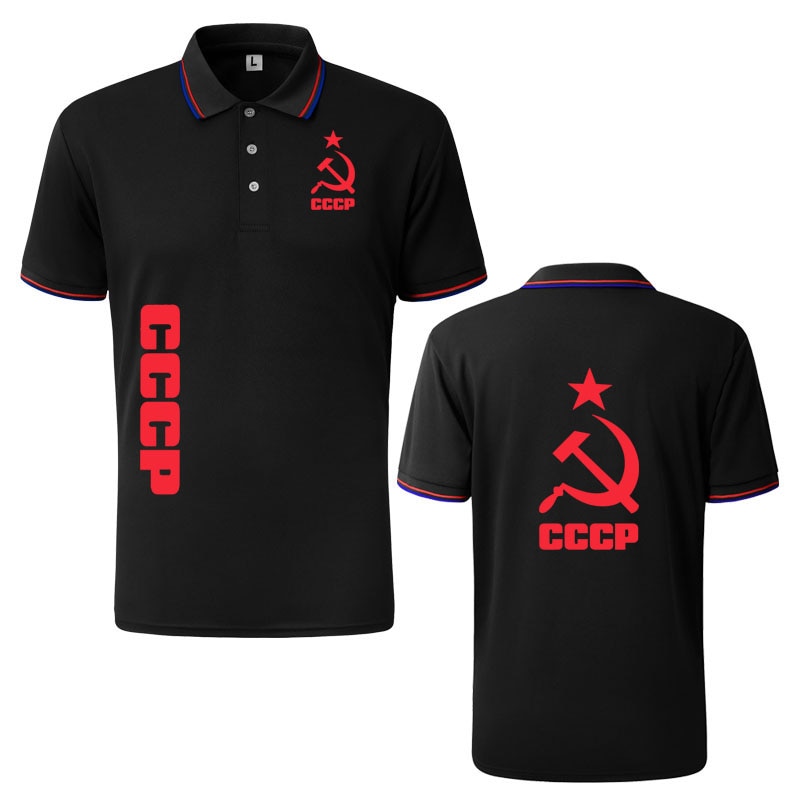 Summer CCCP car logo print Men's T-shirt High quality hot sale wholesale men polo shirt Pure cotton breathable men's T