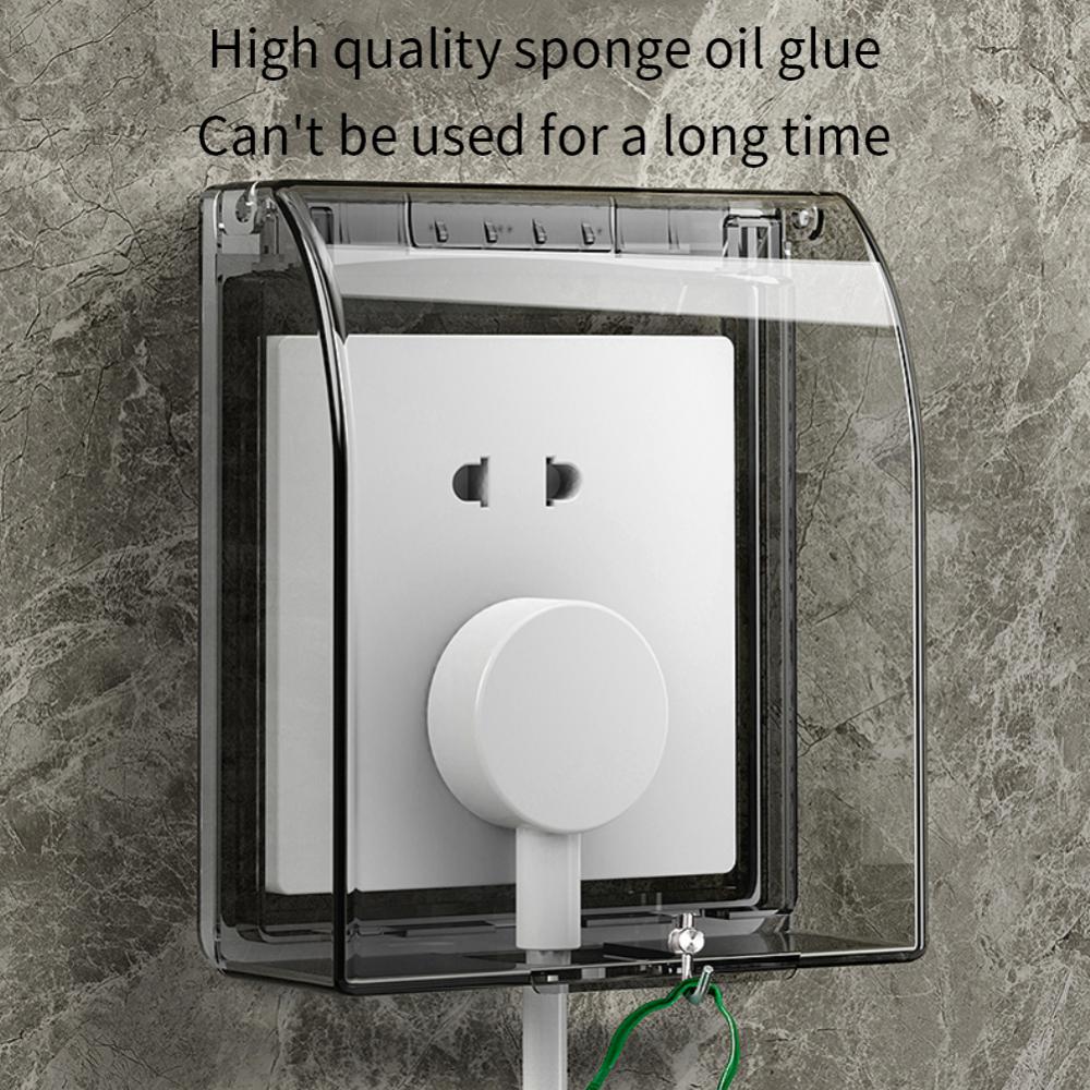1PC Wall Socket Waterproof Box Self-adhesive 86 Type Transparent Switch Protection Cover Kitchen Bathroom Socket Protect Cover