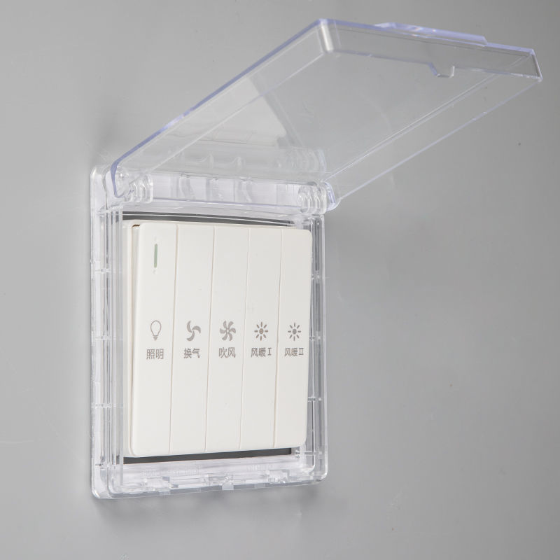 2PCS 86 bathroom socket ultra-thin waterproof cover paste type spray box of protective cover