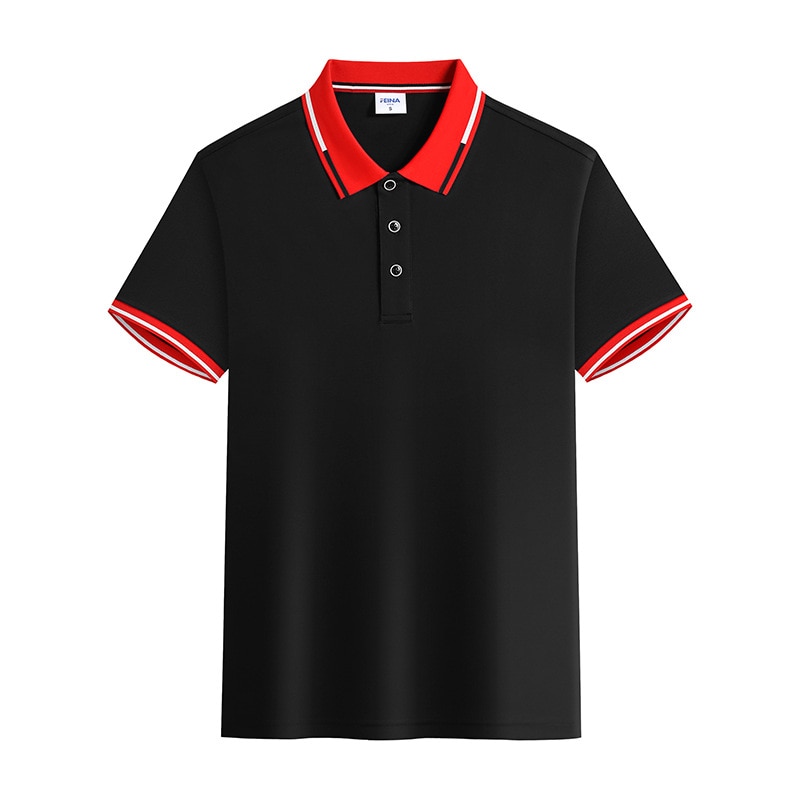 2022 The hot summer men's casual lapel seamless ice silk cool POLO shirt short -sleeved casual T -shirt