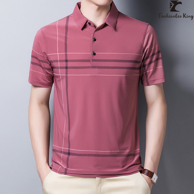 New High Quality Men's Short Sleeve Polo T-shirt Male Summer Thin Casual Polo Shirts Korean Fashion Tops