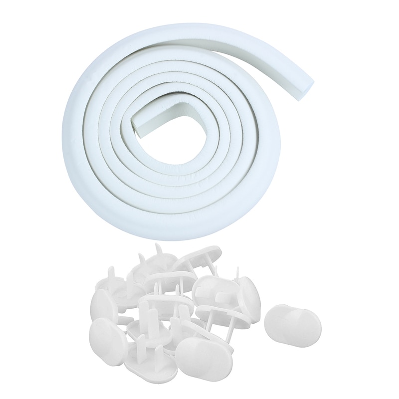 41 Pcs Accessories: 1 Pcs 2M Children Protection Table Guard Strip & 40 Pcs Plug Cover, Socket Plug Cover, Socket Plug