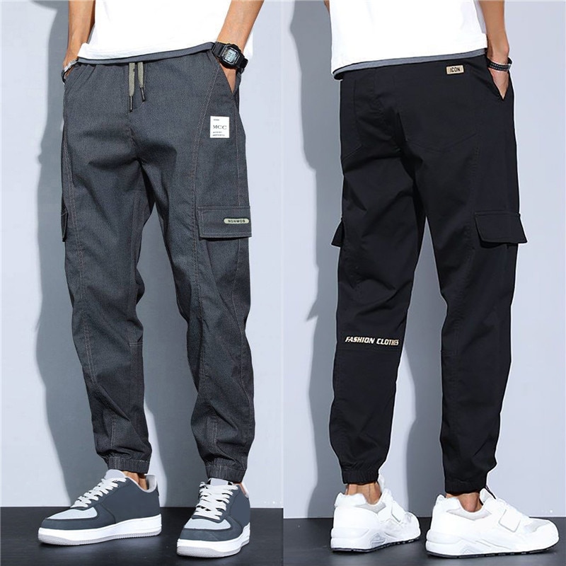 2023 Spring Men'S Harem Pants Cotton Thin Jogging Sports Sweatpants Men Joggers Casual Ankle Trousers Male Harun Trousers M