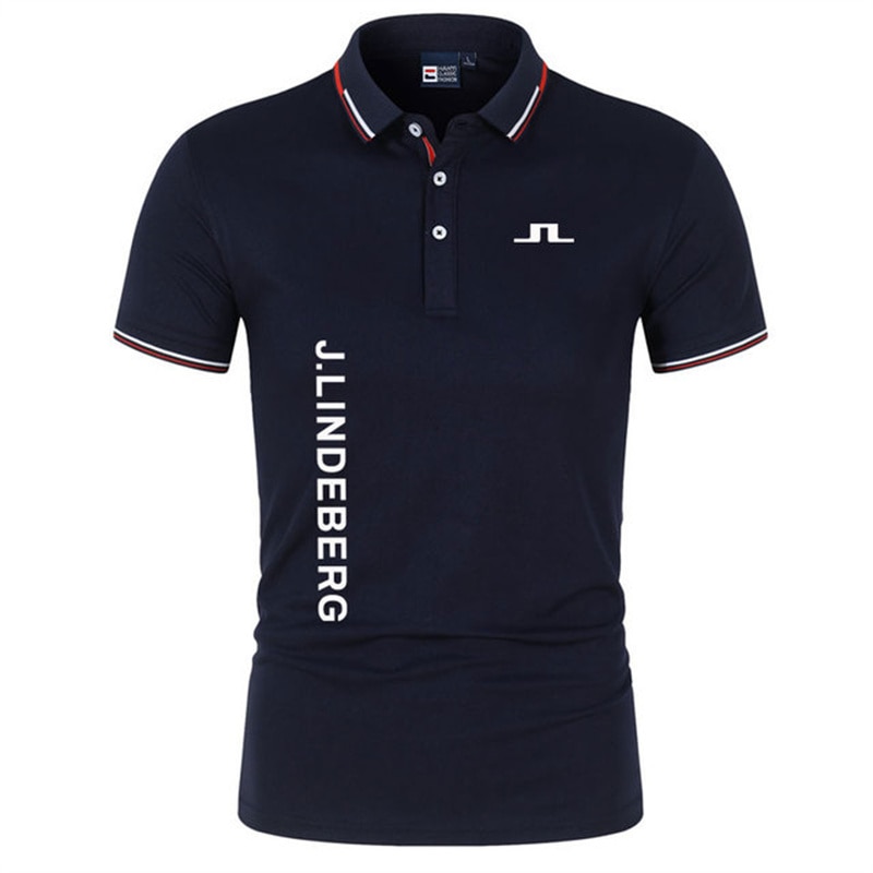 Logo Vintage Polo Shirt J. Lindeberg Golfer S-4XL Short Sleeve Polo T Shirt Men Comical Shirt Men Golf Top