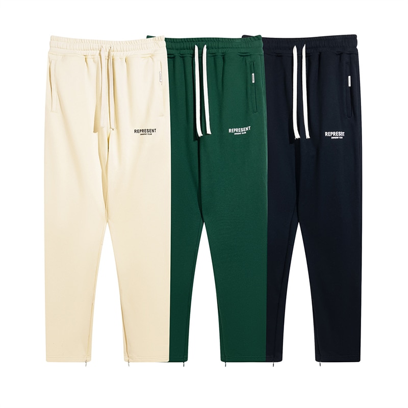 Comfortable Fashion Men's Women's Letter Logo Printed Pants Casual Street Wear Men's Side Zipper Pants High Quali