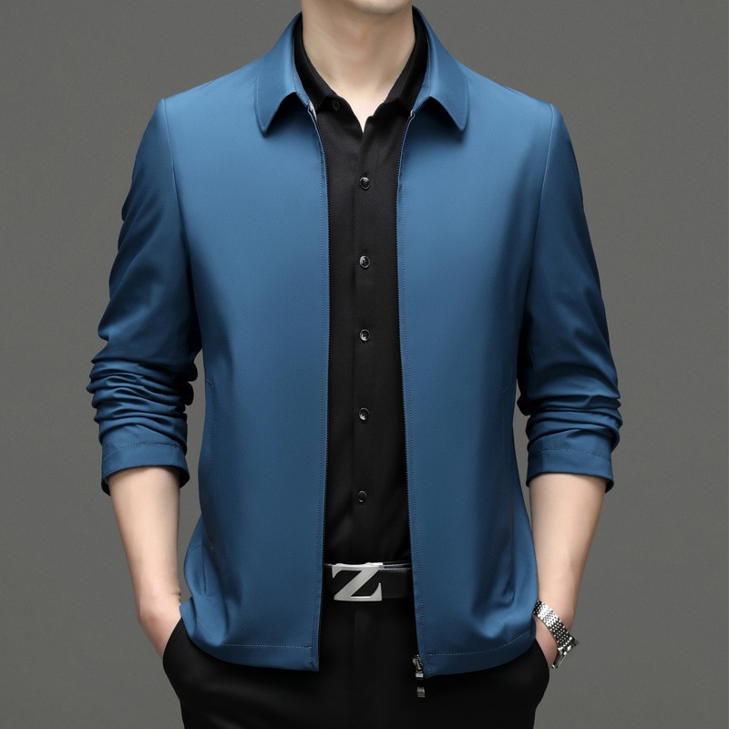 K-New light business suit men's blue