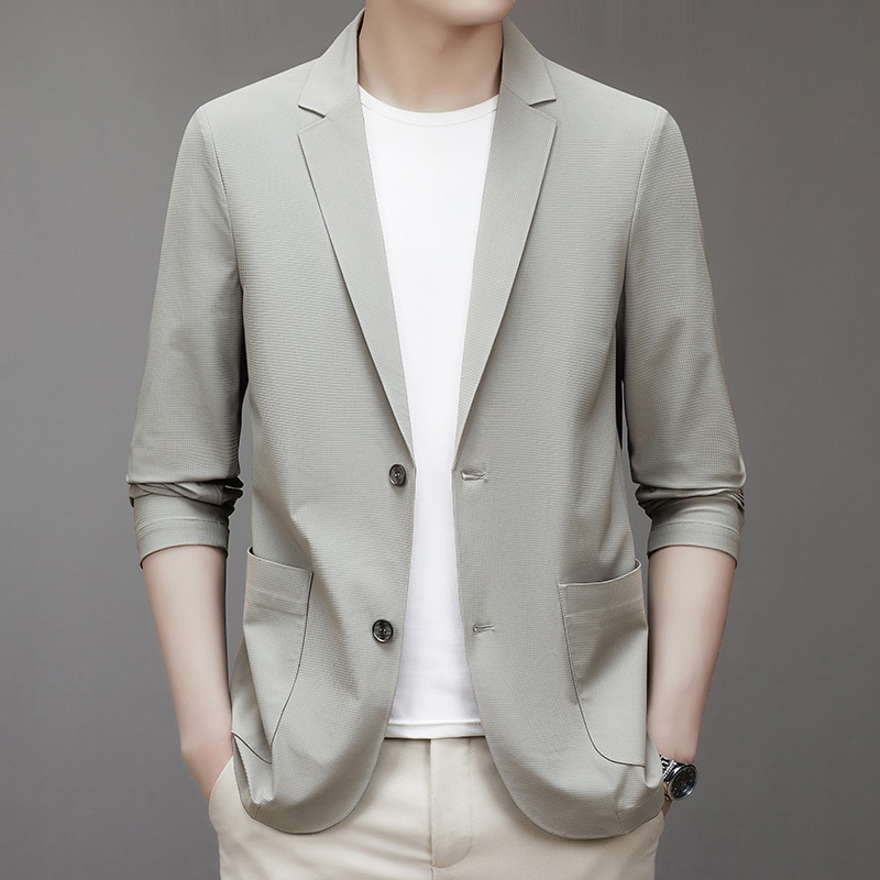 5940-2023 Autumn and winter new product men's suit business casual simplicity grid single west jacket men's top coat