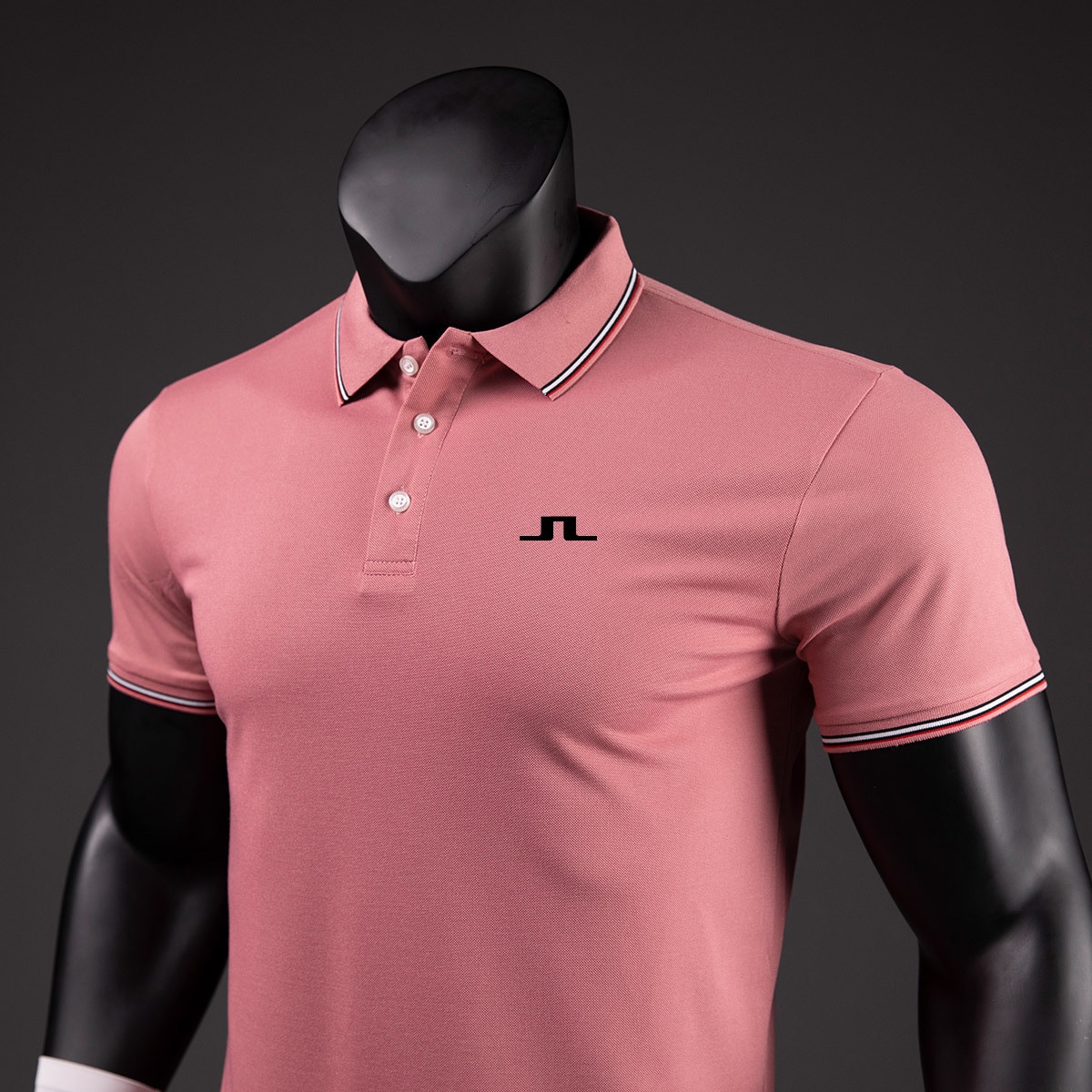 J Lindeberg 2023 Summer High Quality Men Golf Polo Shirts Casual Breathable Short Sleeve Mens Shirts Stand Collar Polo Shirt