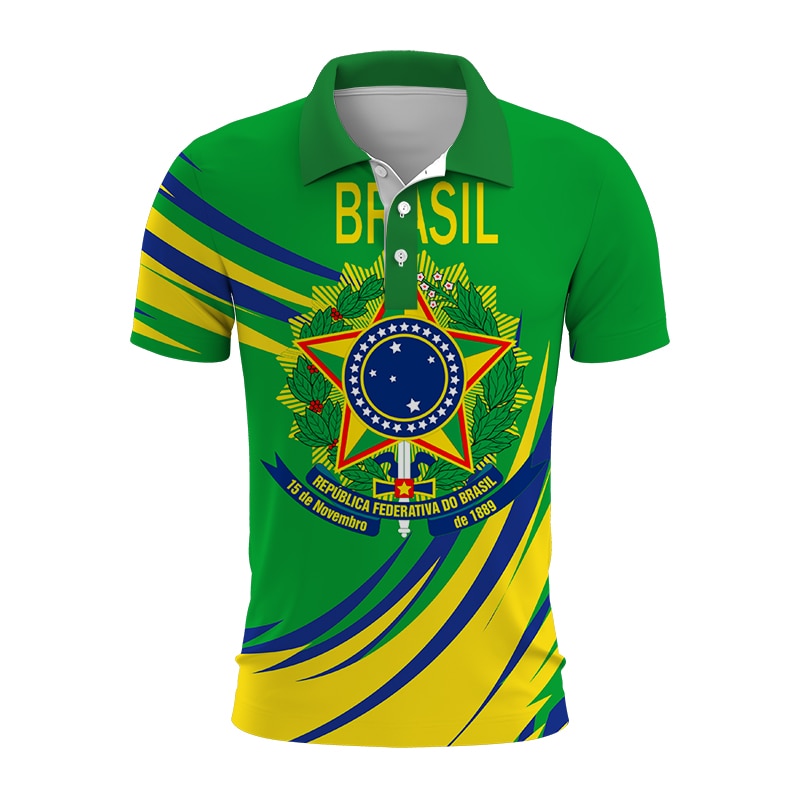 3D Printed Polo Shirt Men's Outdoor Running Collar Short Sleeved Street Casual Top New Summer Fashion Clothing