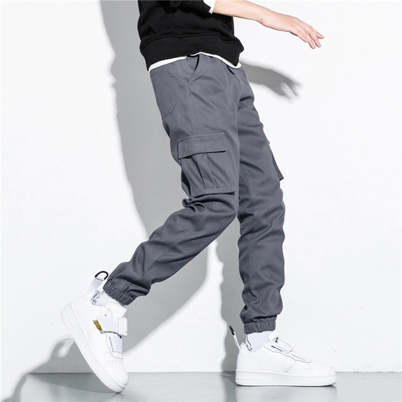 Men's cotton sports pants, street running clothes, large sports pants, spring wear