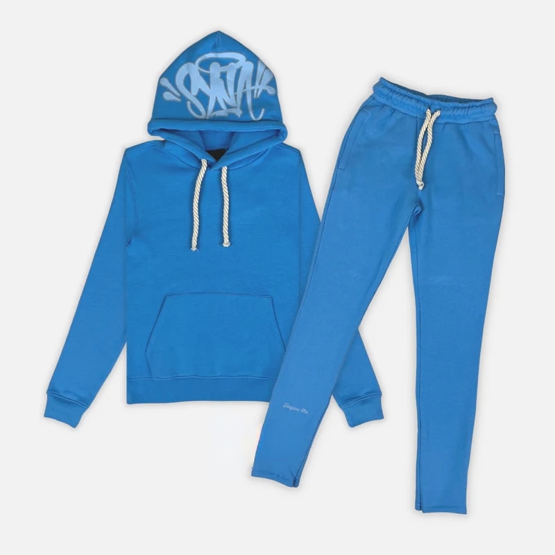Streetwear Synaworld Y2K Hoodie Sweatshirt Track Pants Two Piece New Letters Embroidery Baggy Hoodie Track Pants Set Sportswear