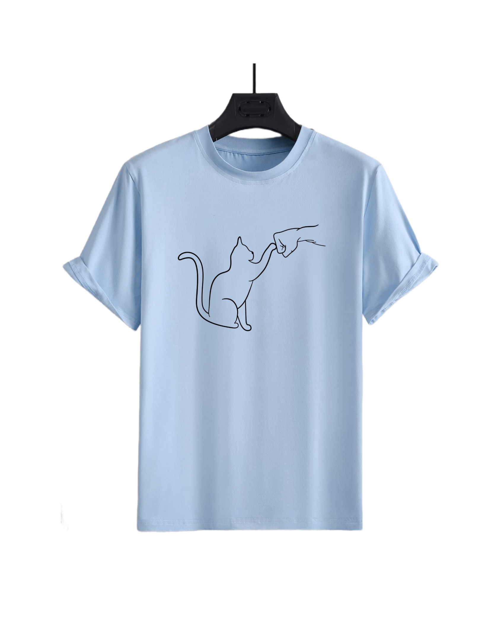 Men's t-shirt Short Sleeves, Cartoon Print Cat Fashion, Casual, Loose, Streetwear Summer, New Men's T-shirt Short Slee