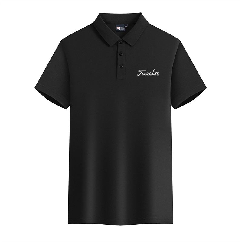 Korean Version Summer Golf Shirt Men's Polo Jacket High-quality Shirt Breathable Polo Short Shirt Shawl Tight Face Wearing 