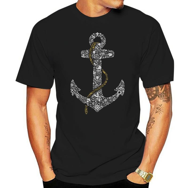Anchor T-shirt Mens Nautical Gift Sailor Boat