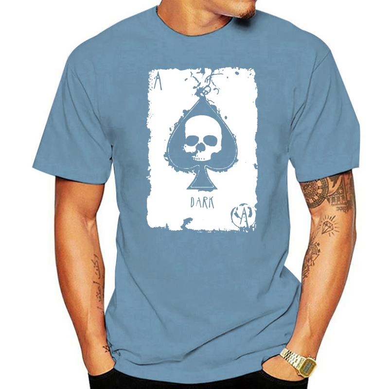 Ace Of Spades Skull T-Shirt Screenprinted Rock Goth Punk Metal Biker Gothic Hip-Hop Tee Shirt