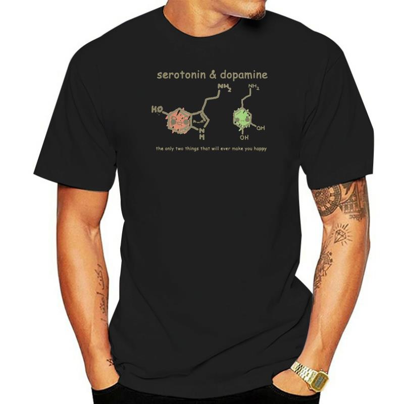 2022 Printed Men T Shirt Cotton Short Sleeve serotonin dopamine T-Shirt Women tshirt