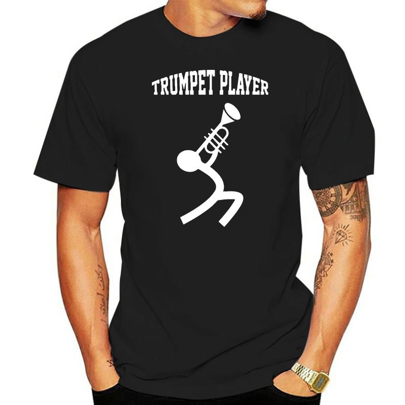 New Arrival Trumpet Player Men's T shirt Short Sleeve ins Men Casual Tees Cotton O Neck Tops Tees Music lover T-shirt Plus 