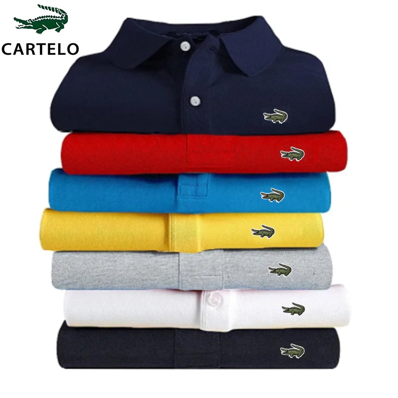 Cotton Crocodile Embroidery Summer New Men's POLO T-shirt Short sleeved Business Casual Loose Fit Youth POLO T-shirt for Me