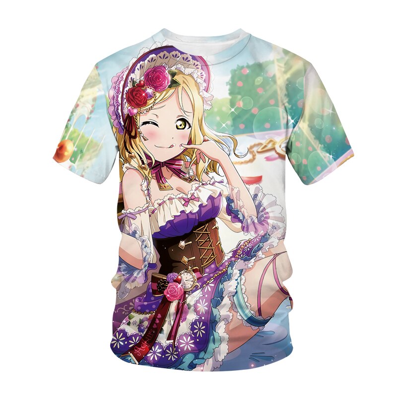 Kawaii Japanese Anime Printing T Shirt Men Tops Summer Casual Tee Fashion Oversized Women Clothing Cool Girl Kids ACG Hentai Tee