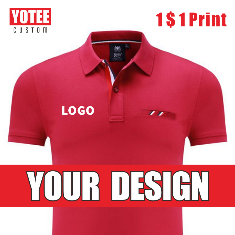 YOTEE summer short-sleeved high-quality polo suit personal company group logo embroidery men and women long-sleeved POLO