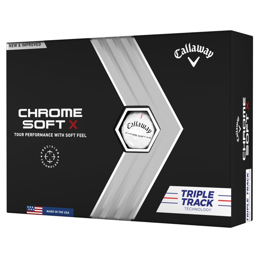 Callaway 2022 CHROME SOFT X TRIPLE TRACK Golf Balls - White