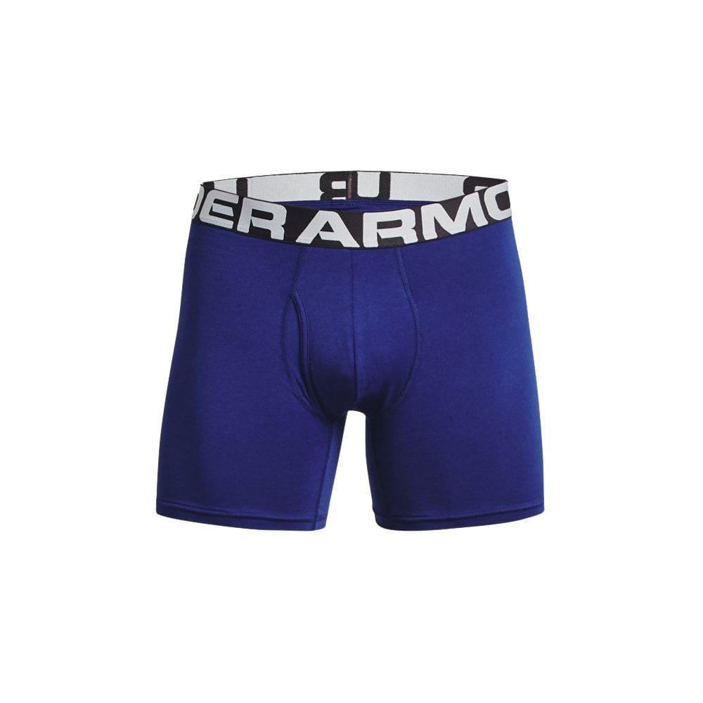 Under Armour Charged Cotton 6in Boxerjock 3pk Blue - 3XL