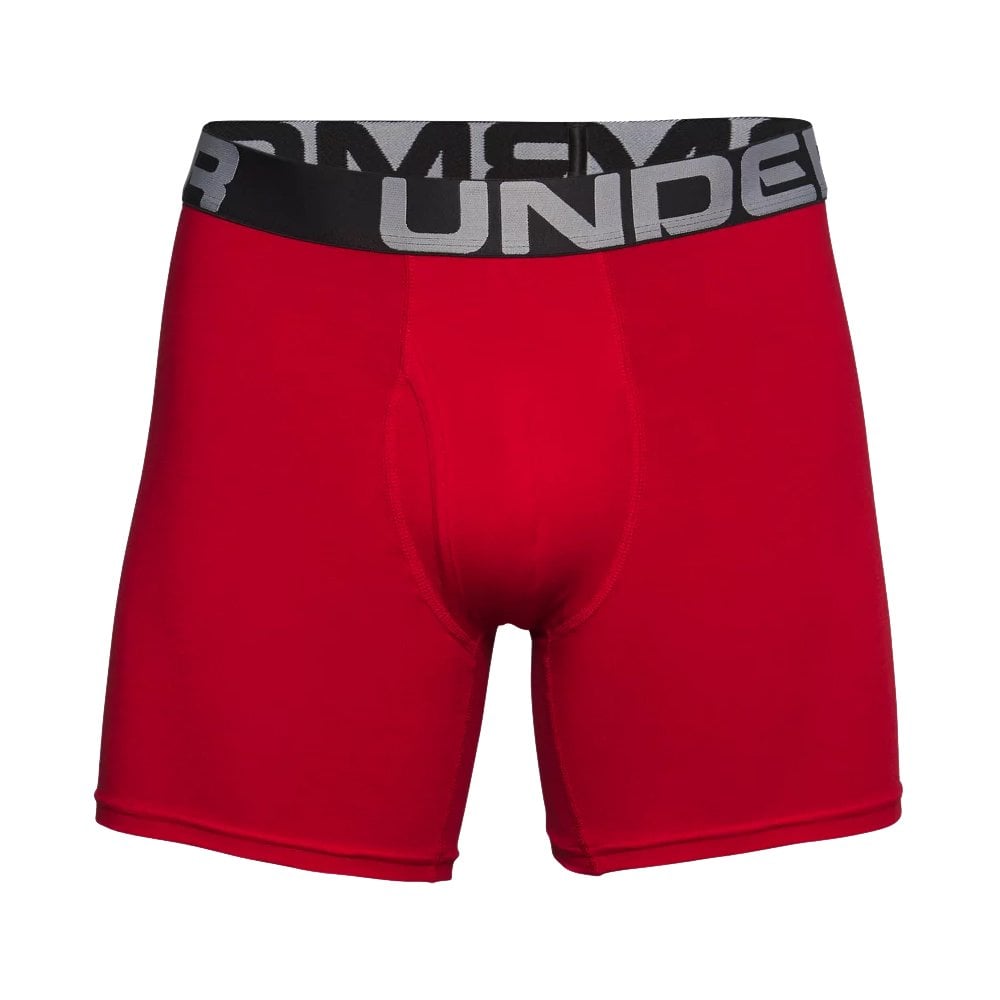 Under Armour Charged Cotton 6in Boxerjock 3pk Red - 3XL