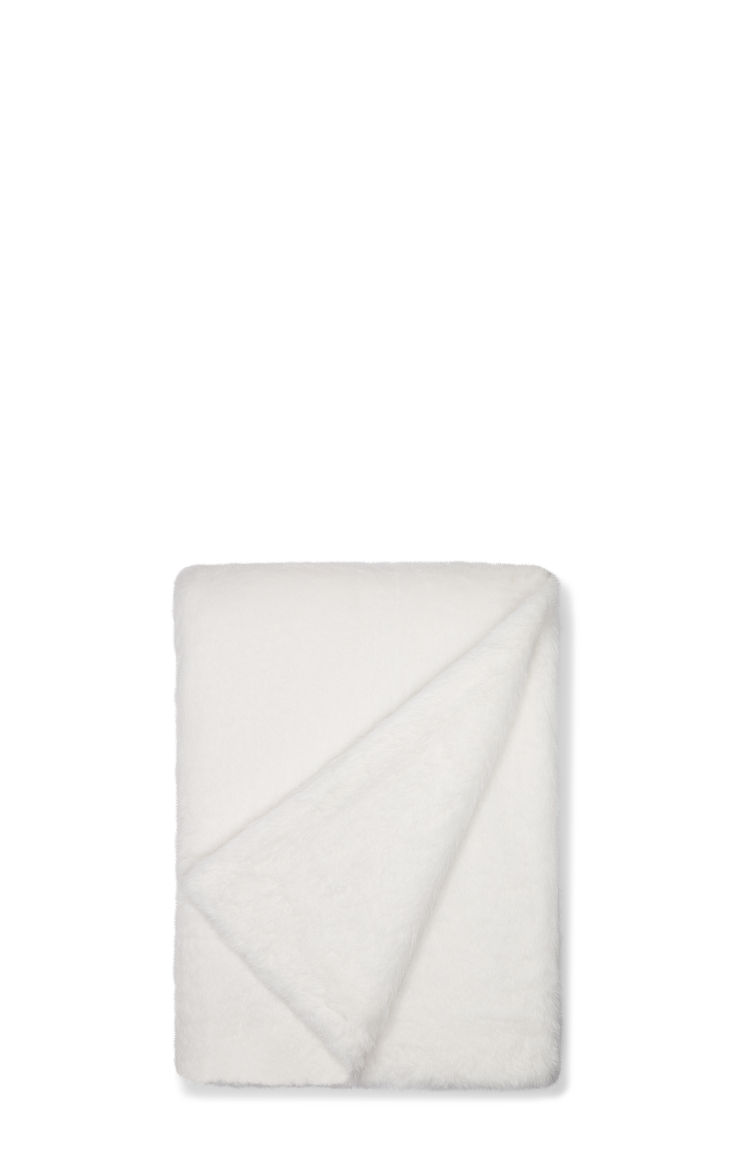 UGG Lanai 50" x 70" Throw for Home in White, Faux Fur