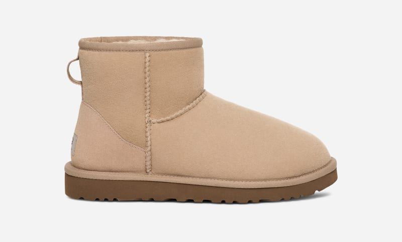 UGG® Classic Mini II Boot for Women in Tan, Size 5, Twinface/Polyester/Leather