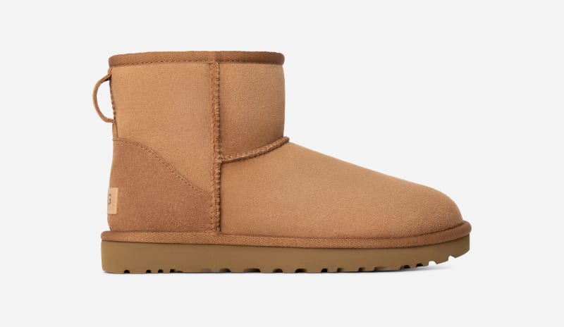 UGG® Classic Mini II Boot for Women in Brown, Size 3, Twinface/Polyester/Leather