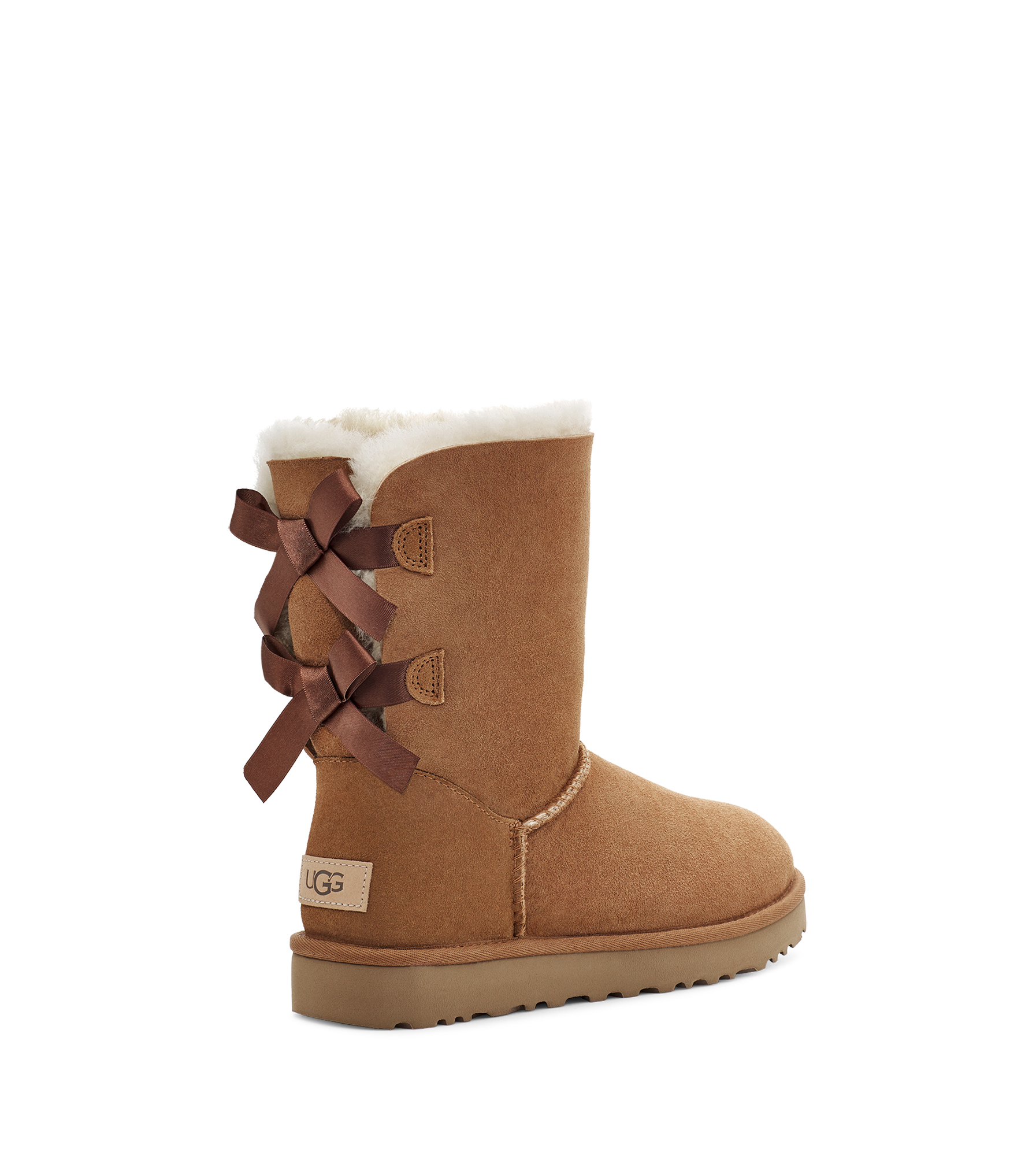 UGG® Bailey Bow II Boot for Women in Brown, Size 4, Twinface/Polyester/Leather