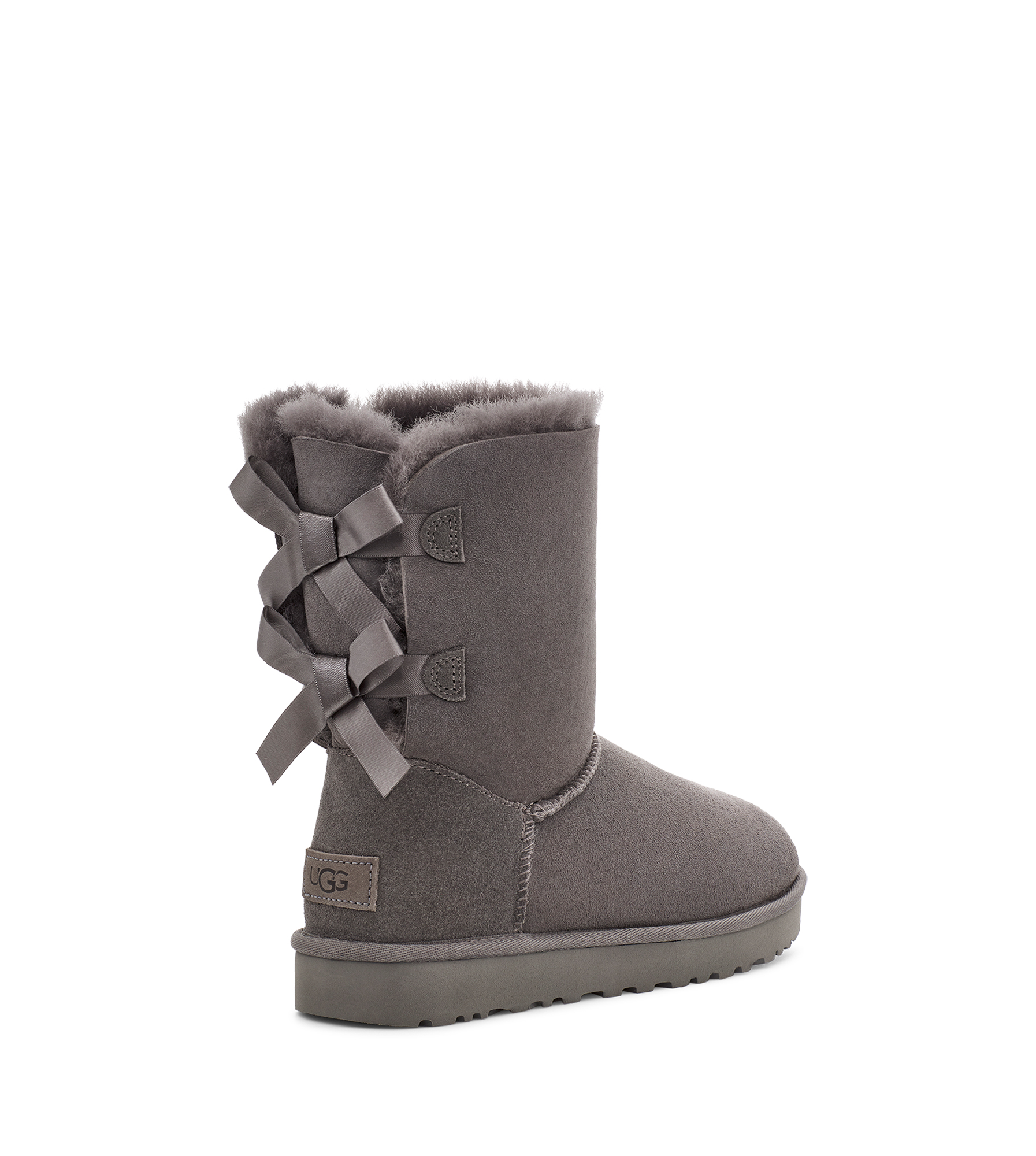 UGG® Bailey Bow II Classic Boot for Women in Grey, Size 3, Shearling