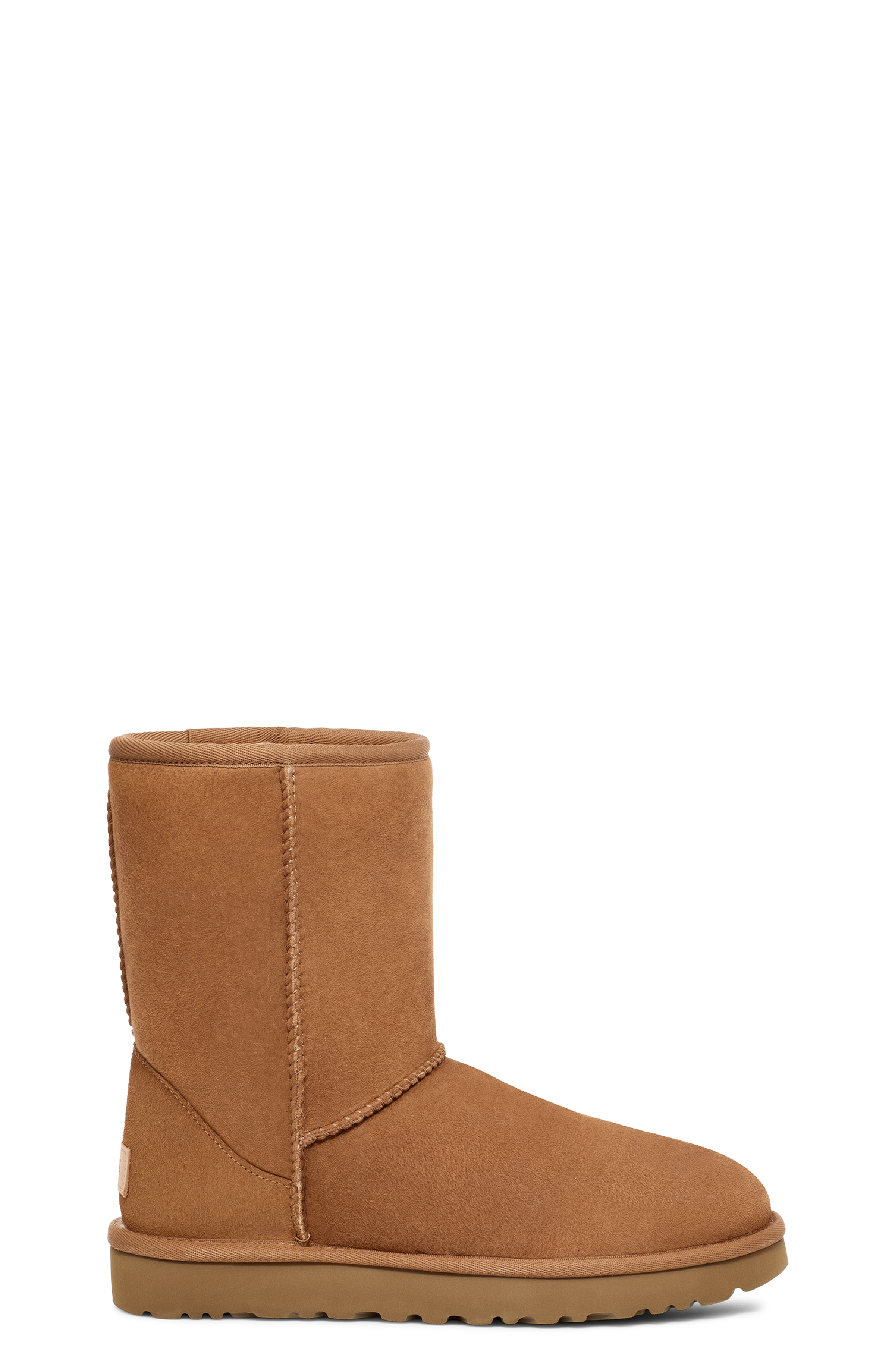 UGG® Classic Short II Boot for Women in Brown, Size 3, Shearling/Polyester/Leather