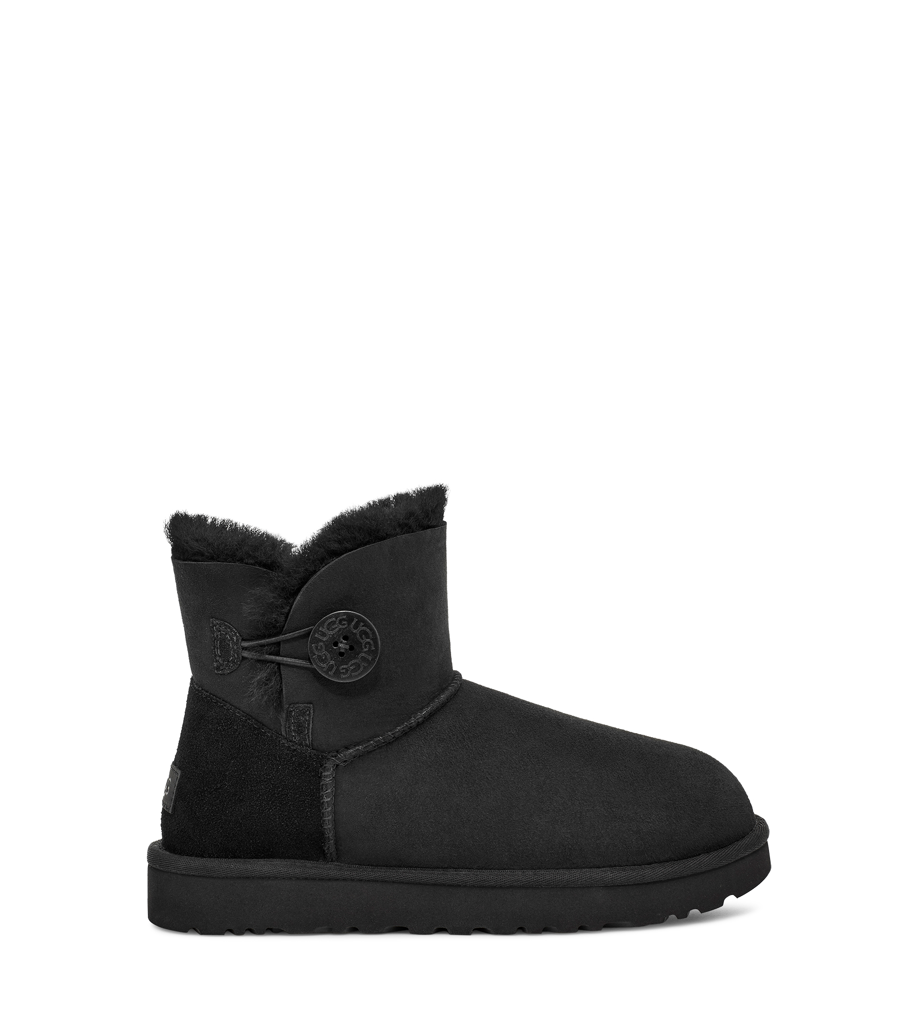 UGG® Mini Bailey Bow II Boot for Women in Black, Size 9, Shearling
