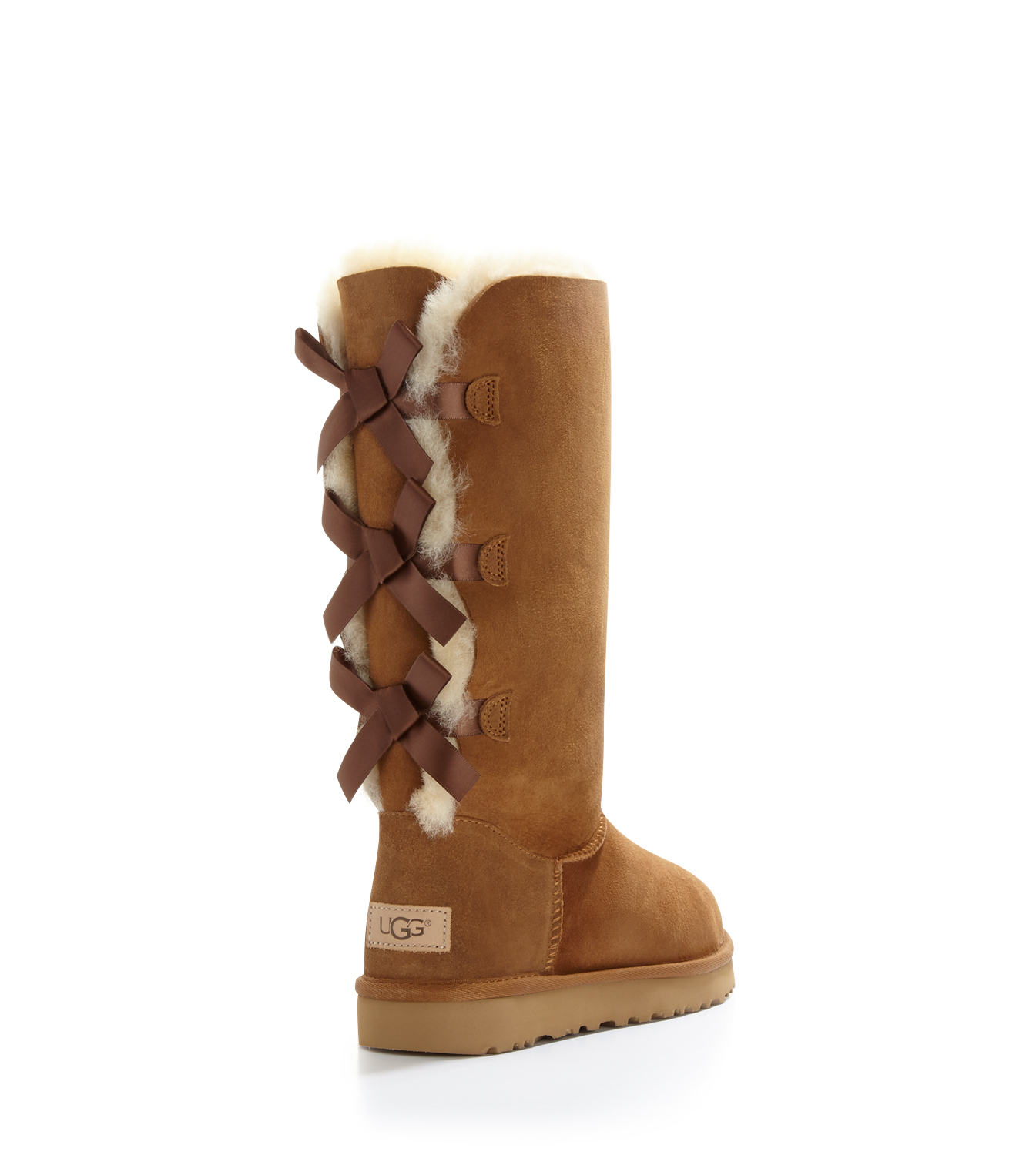 UGG® Tall Bailey Bow II Boot for Women in Brown, Size 3, Twinface/Polyester/Leather