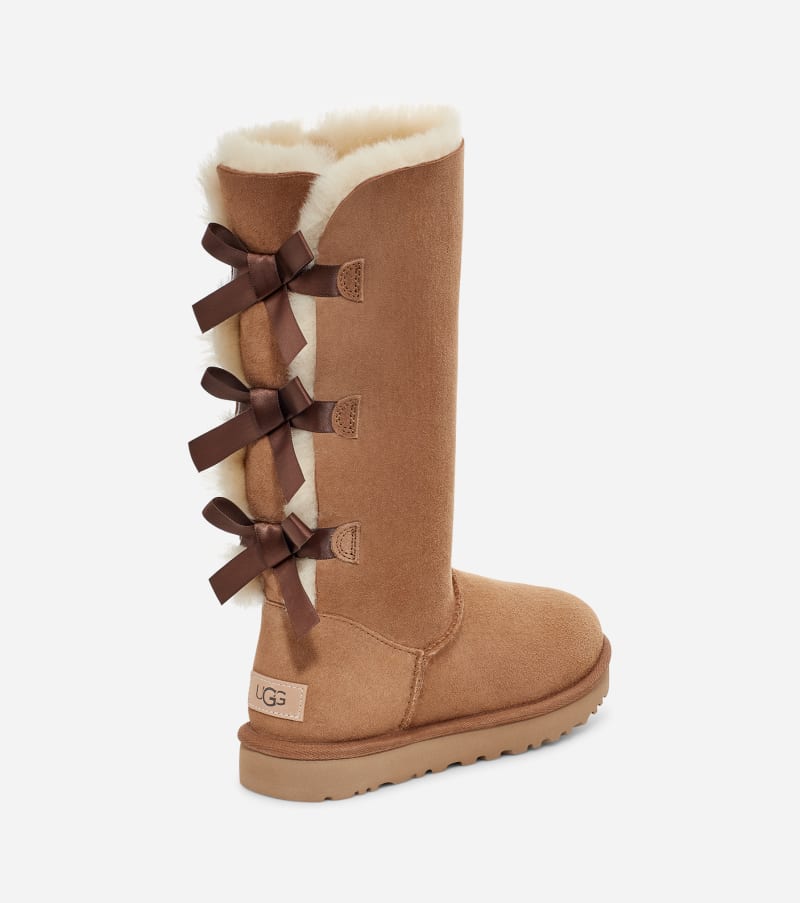 UGG® Tall Bailey Bow II Boot for Women in Brown, Size 5, Twinface/Polyester/Leather