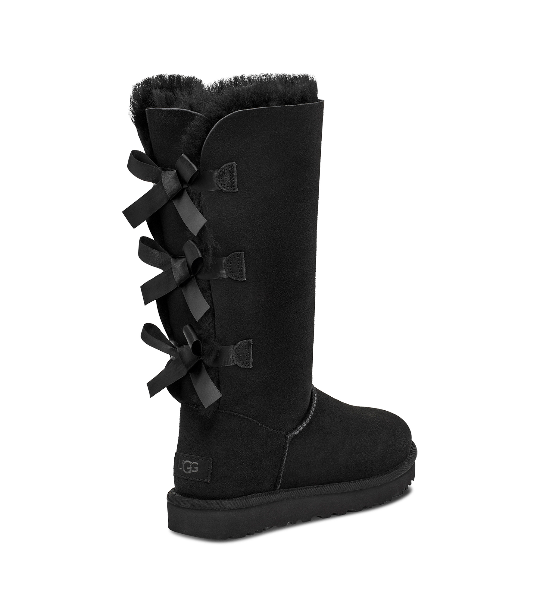 UGG® Tall Bailey Bow II Boot for Women in Black, Size 3, Shearling